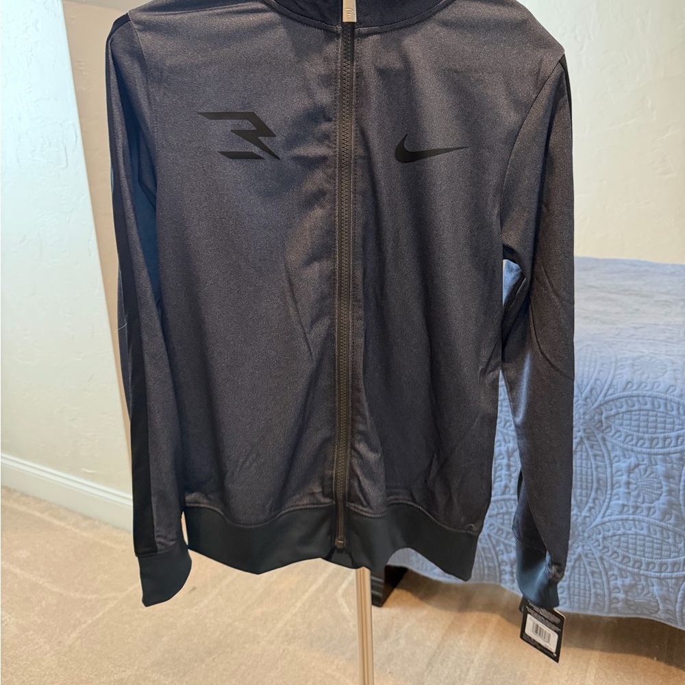 Nike Boy’s Charcoal Gray Zip-Up Track Jacket